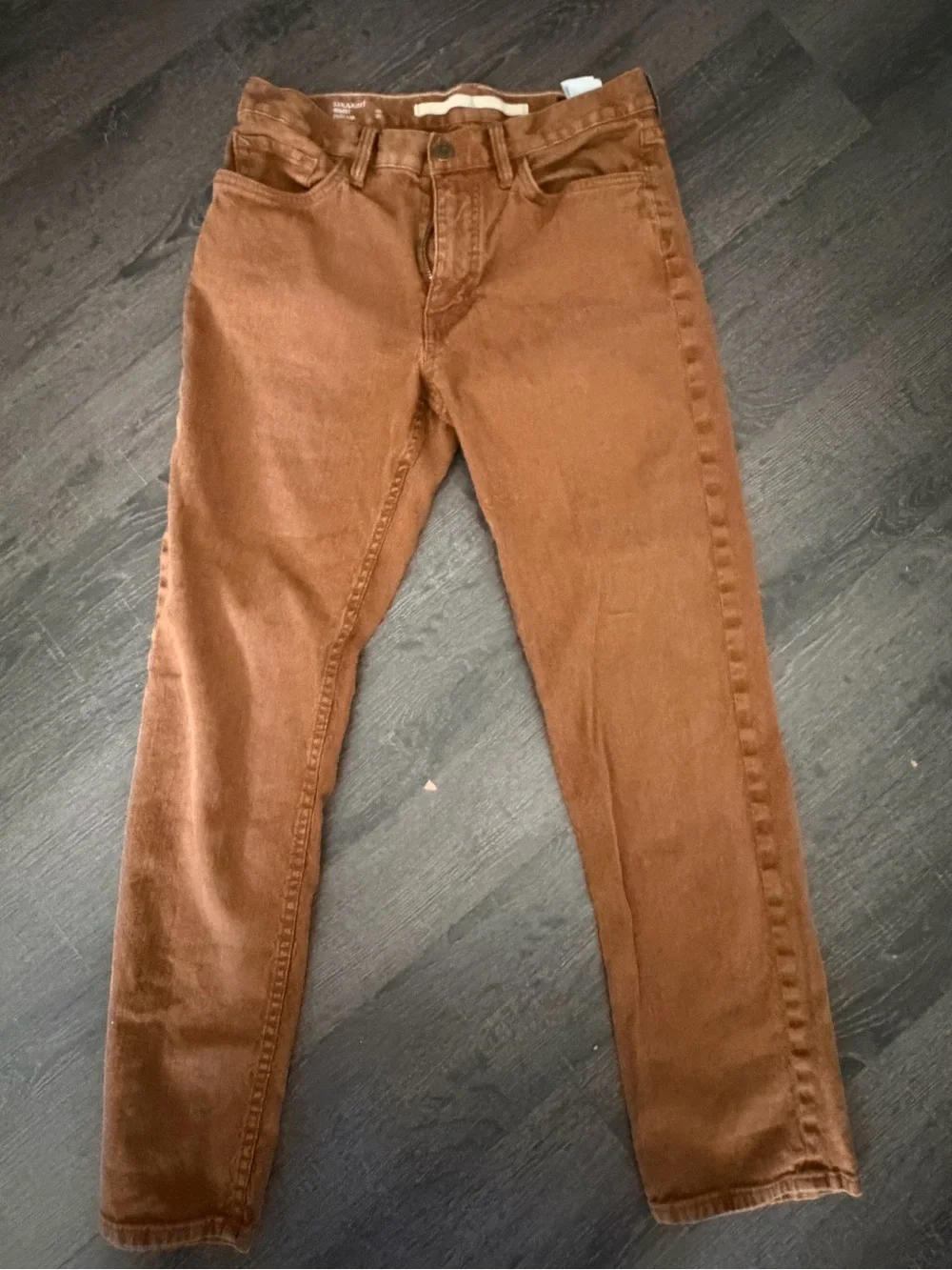 Banana Republic Straight Linen-Cotton Traveler Pant - Brown 29 waist